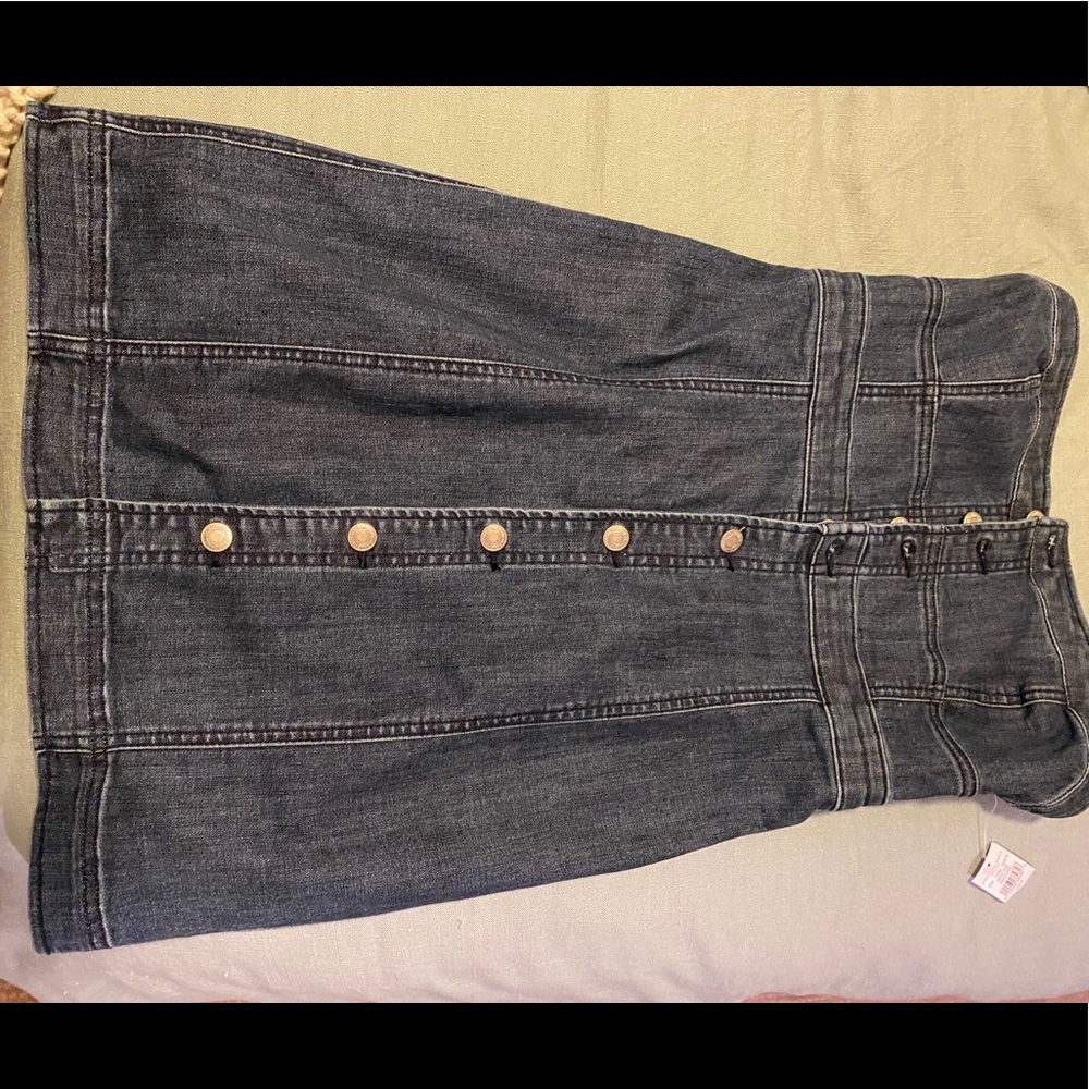Jean button up strapless dress (brand new)